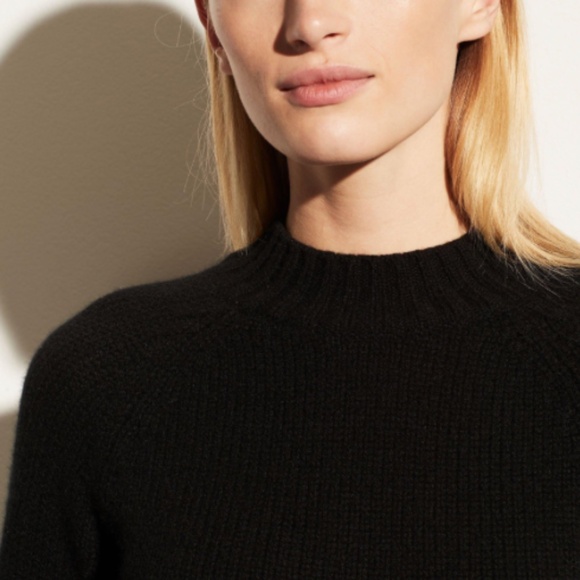 Vince Black Long sleeve Cashmere Sweater High Neck  Size Medium - Picture 1 of 5